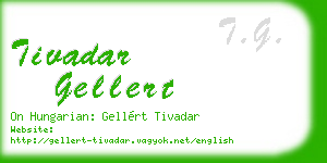 tivadar gellert business card