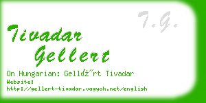 tivadar gellert business card